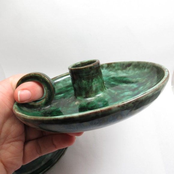 Green Pottery Candle Holders - Picture 10 of 16